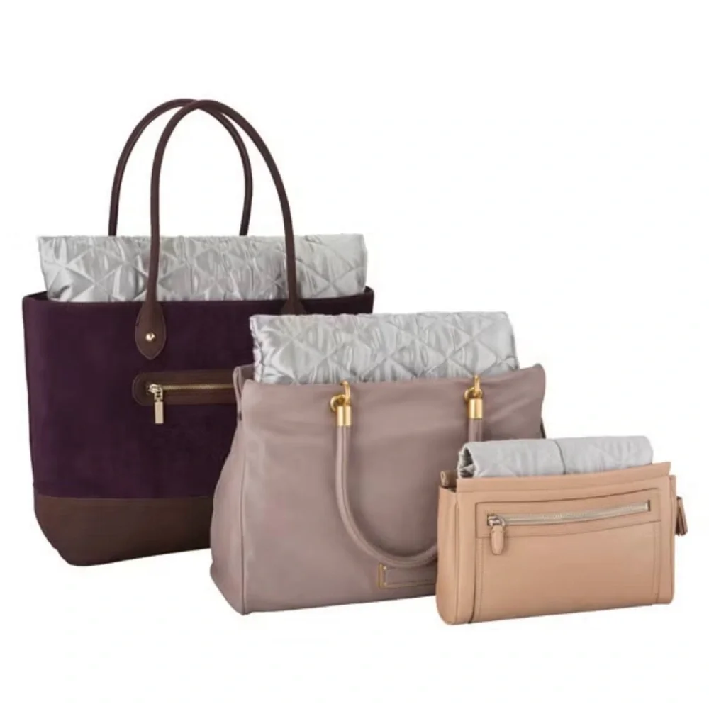 Innies Medium Handbag Shaper/Insert Platinum Color